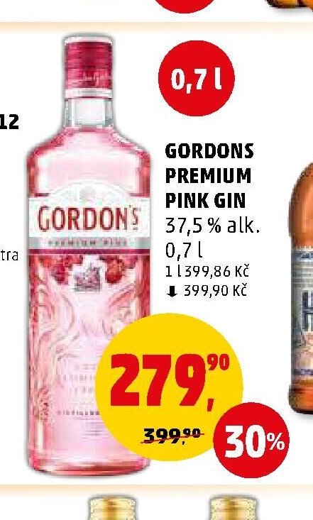 GORDONS PREMIUM PINK GIN 37,5 % alk. 0,7 l - Penny Market aktualniletaky.eu
