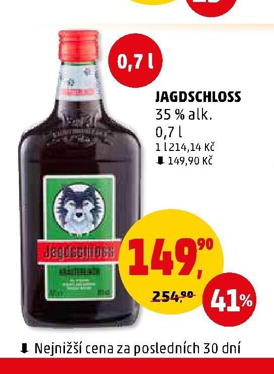 JAGDSCHLOSS 35 % alk. 0,7 l - Penny Market aktualniletaky.eu