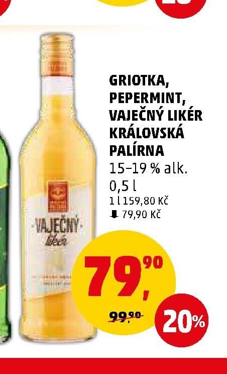 VAJEČNÝ LIKÉR KRÁLOVSKÁ PALÍRNA 15-19 % alk. 0,5 l - Penny Market aktualniletaky.eu