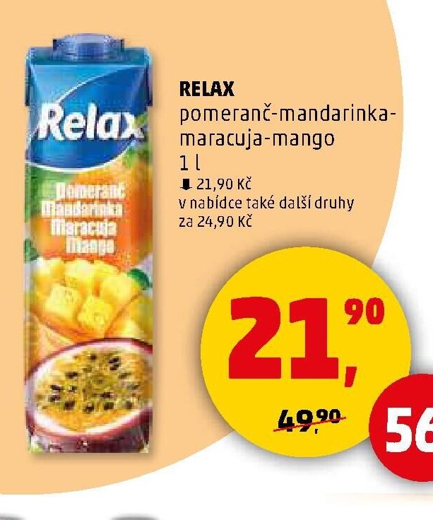 RELAX pomeranč-mandarinka-maracuja-mango - Penny Market aktualniletaky.eu
