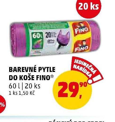 Barevné pytle do koše Fino - Penny Market aktualniletaky.eu