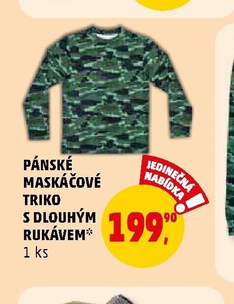 Pánské maskáčové triko s dlouhým rukávem - Penny Market aktualniletaky.eu