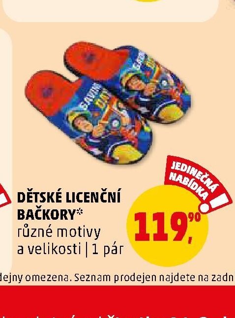 Dětské licenční bačkory - Penny Market aktualniletaky.eu