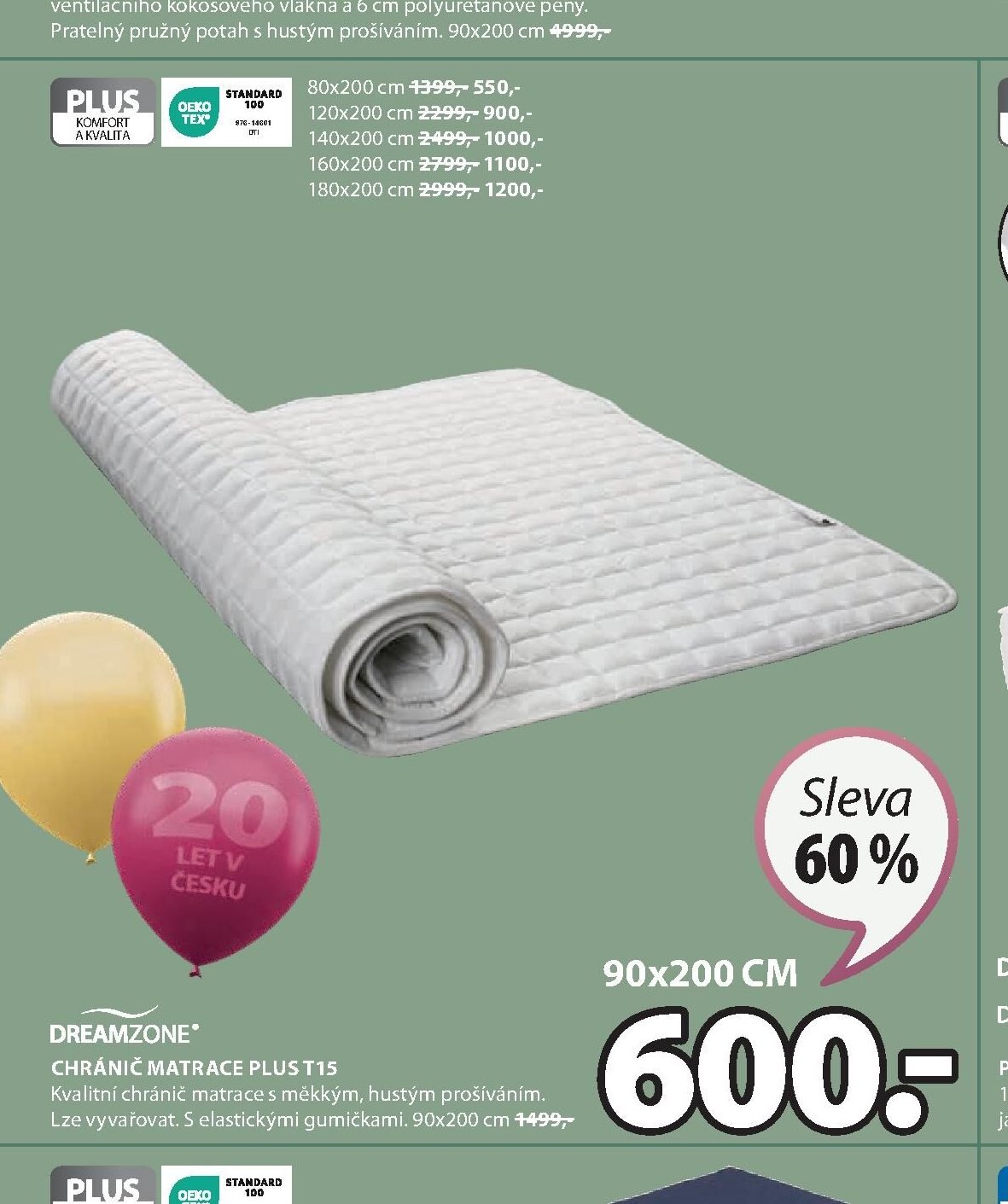 Chránič matrace PLUS T15