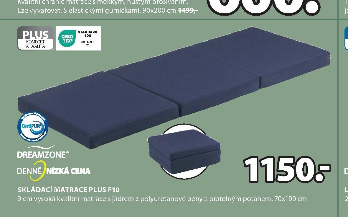 Skládací matrace PLUS F10