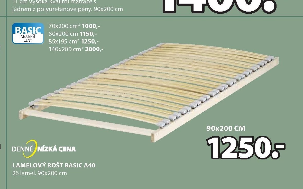 Lamelový rošt BASIC A40
