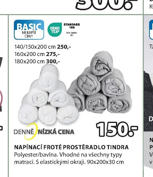 NAPÍNACÍ FROTÉ PROSTĚRADLO TINDRA