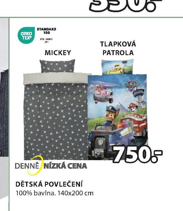 DĚTSKÁ POVLEČENÍ MICKEY/TLAPKOVÁ PATROLA