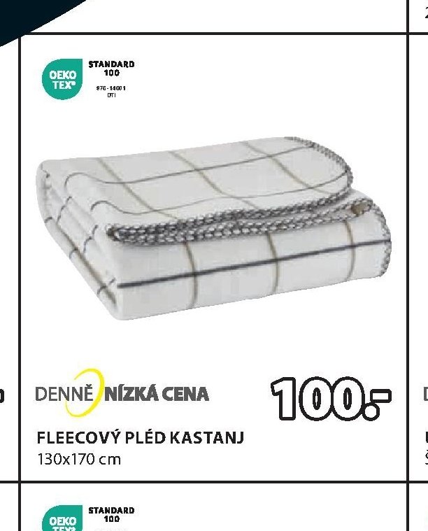 FLEECOVÝ PLÉD KASTANJ