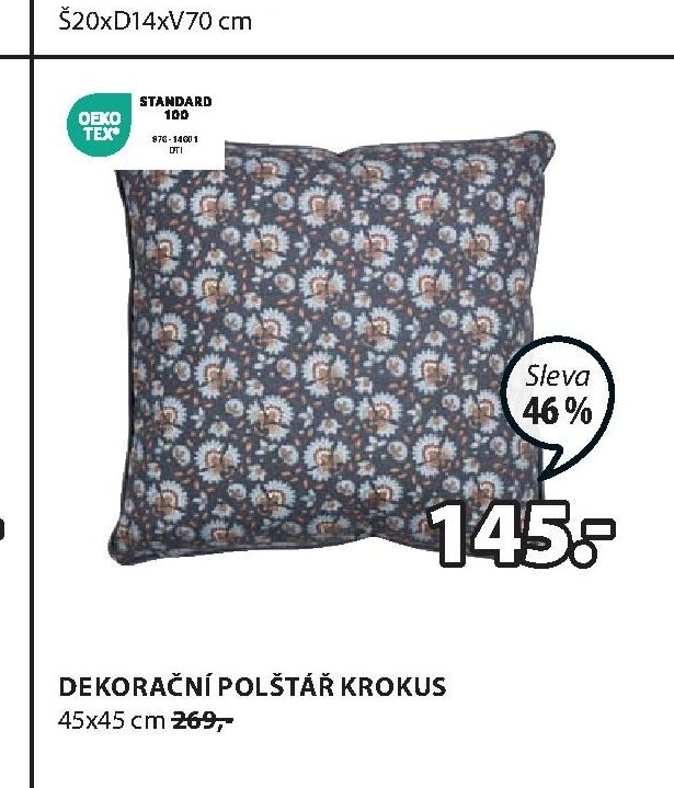 DEKORAČNÍ POLŠTÁŘ KROKUS