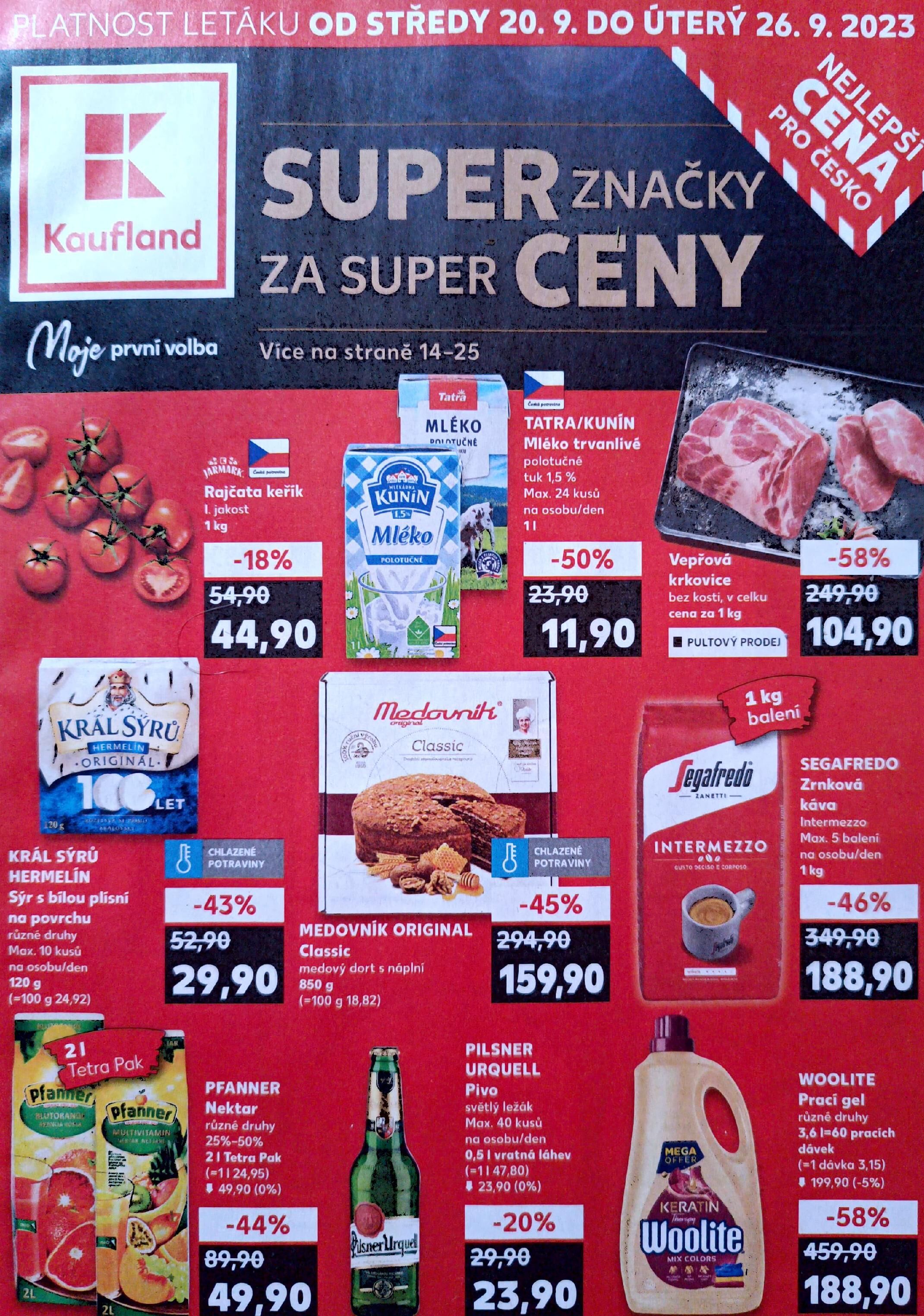 Kaufland leták - Super značky za super ceny Kaufland strana 1
