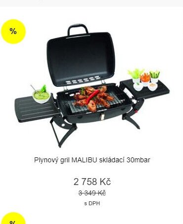 Plynový gril MALIBU skládací 30mbar