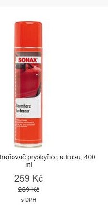 SONAX Odstraňovač pryskyřice a trusu, 400 ml