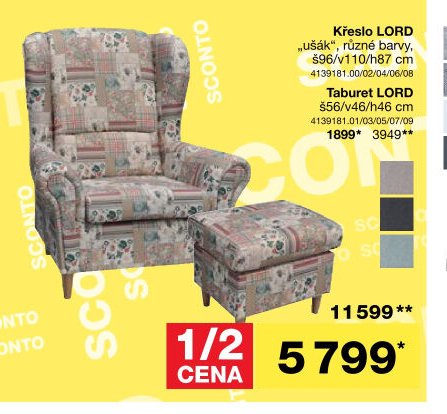Křeslo LORD / Taburet LORD
