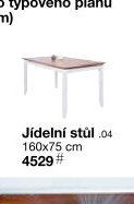 Program WESLEY - Jídelní stůl
