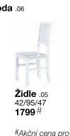 Program WESLEY - Židle