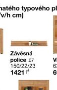 Závěsná police .07 92/122/23