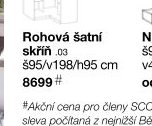 Rohová šatní skříň .03