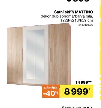 Šatní skříň MATTINO