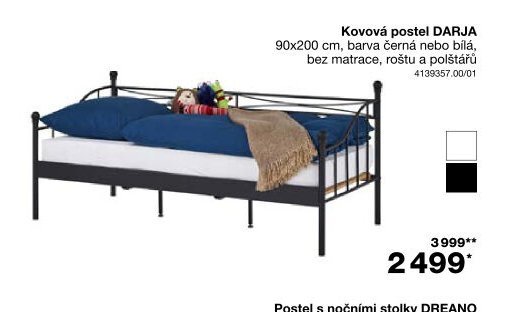 Kovová postel DARJA