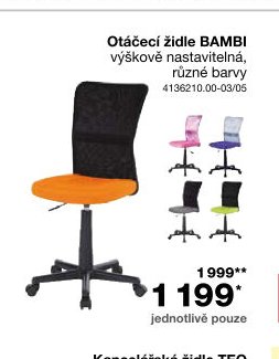 Otáčecí židle BAMBI