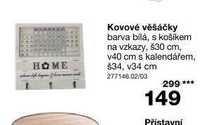 Kovové věšáčky