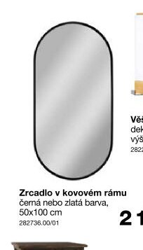 Zrcadlo v kovovém rámu