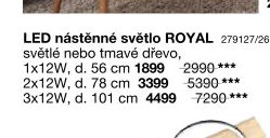 LED nástěnné světlo ROYAL