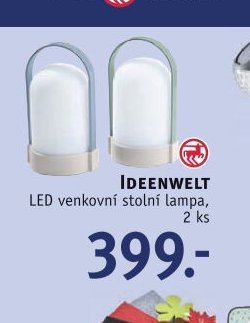 IDEENWELT LED venkovní stolní lampa, 2 ks