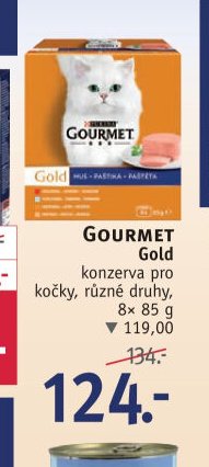 GOURMET Gold konzerva pro kočky, různé druhy, 8x 85 g