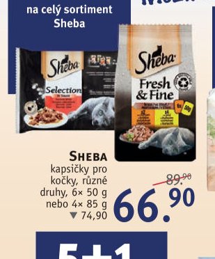 SHEBA kapsičky pro kočky, různé druhy, 6x 50 g nebo 4x 85 g