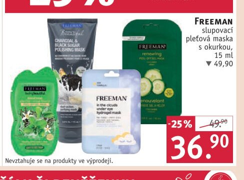 FREEMAN slupovací pleťová maska
