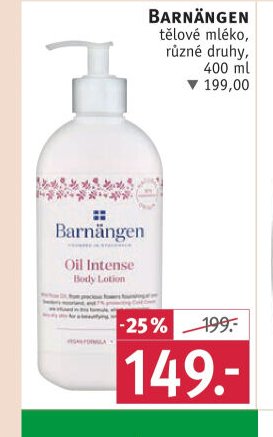 Barnängen tělové mléko