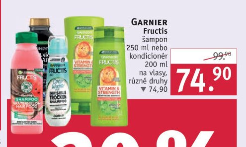 Garnier Fructis šampon 250 ml nebo kondicionér 200 ml