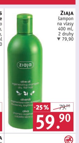 Ziaja šampon na vlasy, 400 ml