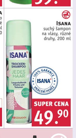 Isana suchý šampon na vlasy