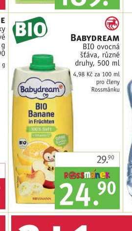 Babydream BIO ovocná šťáva