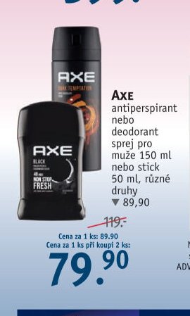 AXE antiperspirant sprej nebo stick