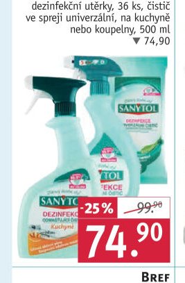 Sanytol dezinfekční utěrky/čistič