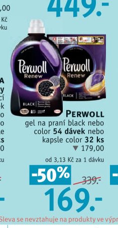 Perwoll gel na praní black nebo color 54 dávek nebo kapsle color 32 ks