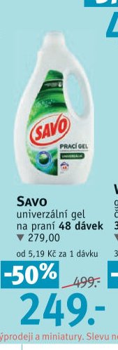 Savo univerzální gel na praní 48 dávek