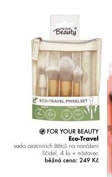FOR YOUR BEAUTY Eco-Travel sada cestovních štětců na nanášení líčidel