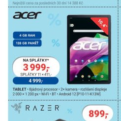 ACER TABLET - Planeo aktualniletaky.eu
