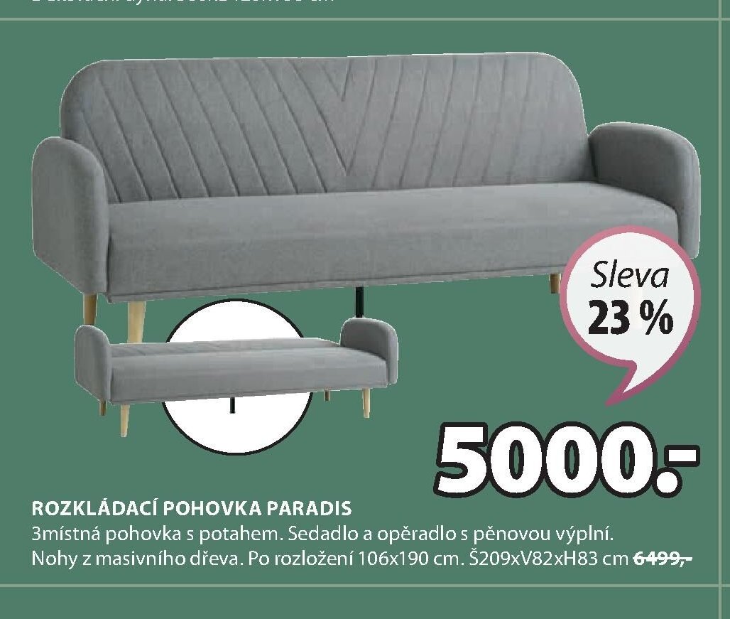 ROZKLÁDACÍ POHOVKA PARADIS