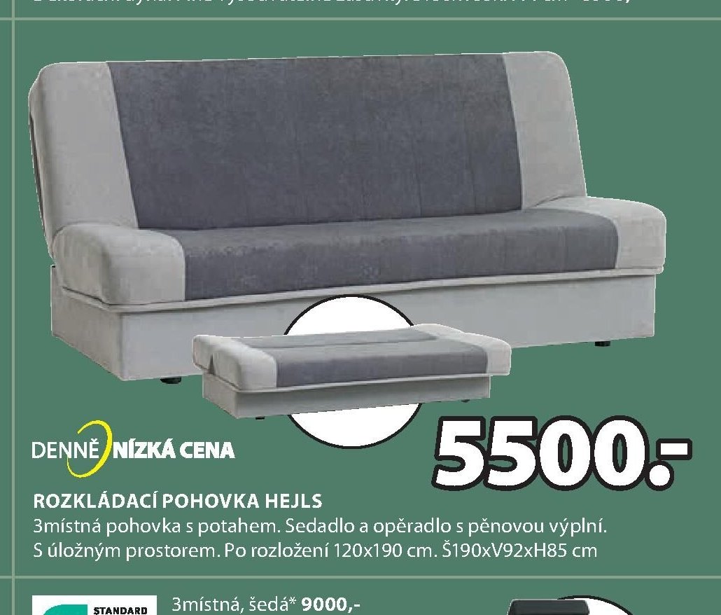 ROZKLÁDACÍ POHOVKA HEJLS