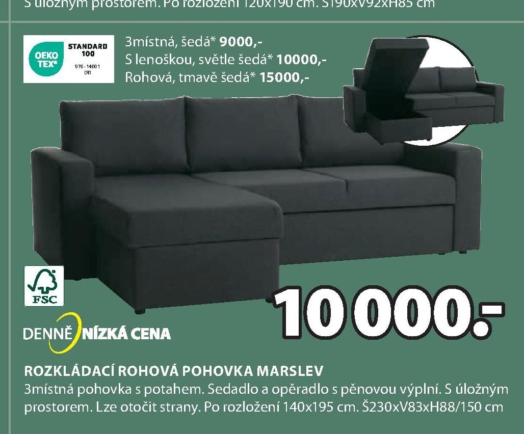 ROZKLÁDACÍ ROHOVÁ POHOVKA MARSLEV