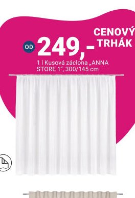 Kusová záclona ANNA STORE 1