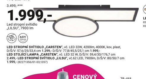 LED STROPNÍ SVÍTIDLO „LILSU“