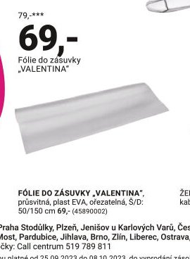 FÓLIE DO ZÁSUVKY „VALENTINA“