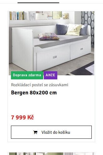 Bergen 80x200 cm